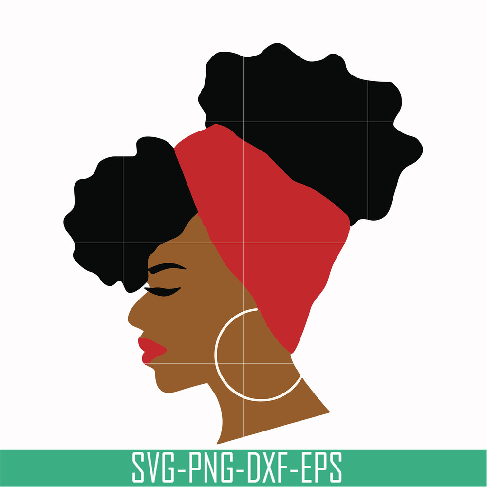 OTH0001-Black woman with scarf svg, png, dxf, eps digital file OTH0001.jpg