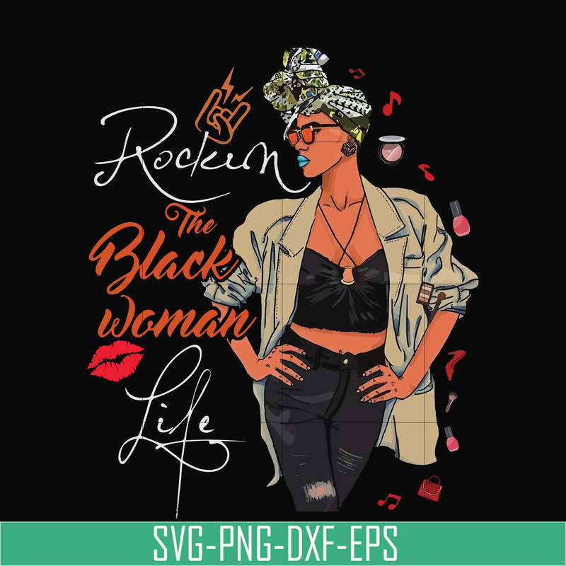OTH0004-Rockin’ The Pisces Woman Life Black Woman Version svg, png, dxf, eps digital file OTH0004.jpg
