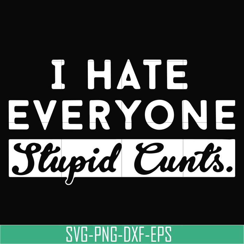 TD31072017-I hate everyone stupid cunts svg, png, dxf, eps digital file TD31072017.jpg