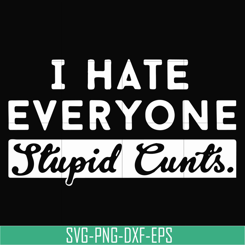 TD94-i hate everyone stupid cunts svg, png, dxf, eps digital file TD94.jpg