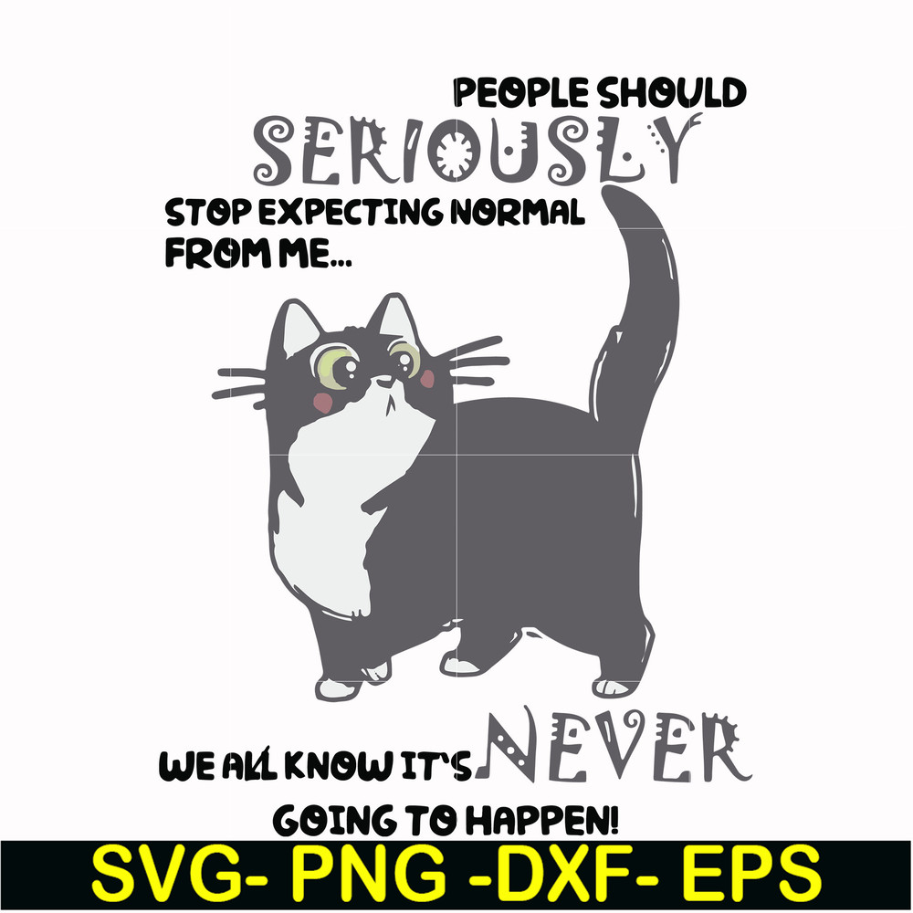 FN000123-People should seriously stop expecting normal from me we all know it's never going to happen svg, png, dxf, eps file FN000123.jpg