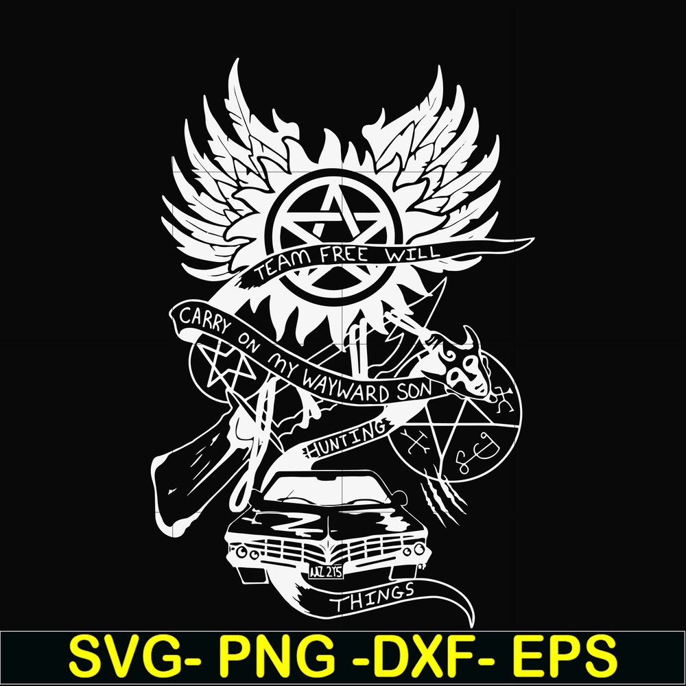 FN000268-Carry on my wayward son svg, png, dxf, eps file FN000268.jpg