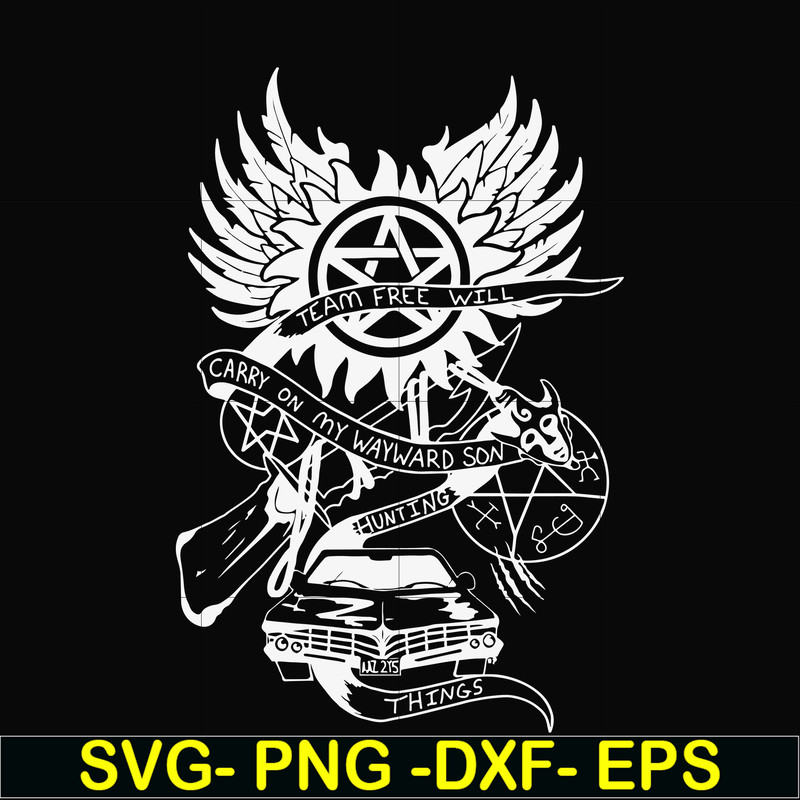 FN000268-Carry on my wayward son svg, png, dxf, eps file FN000268.jpg