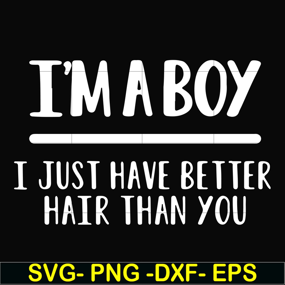 FN000394-I'm a boy I just have better hair than you svg, png, dxf, eps file FN000394.jpg