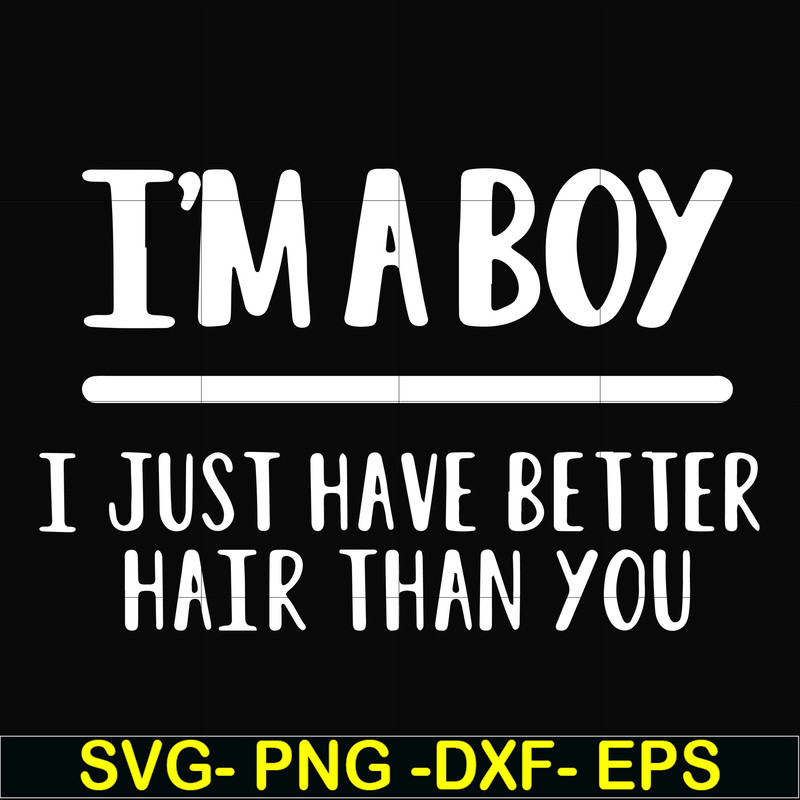 FN000394-I'm a boy I just have better hair than you svg, png, dxf, eps file FN000394.jpg