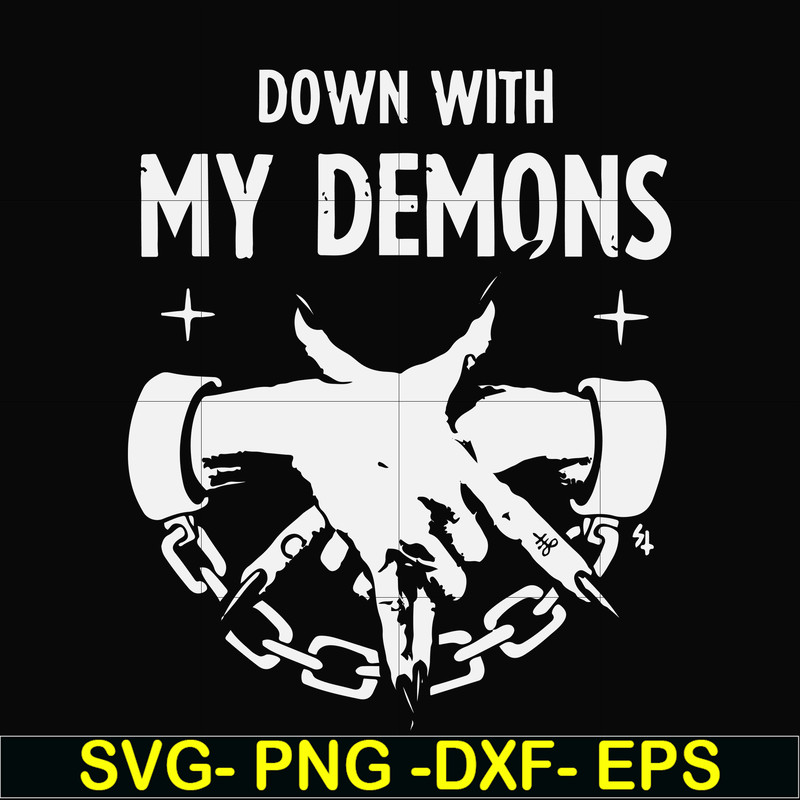 FN000696-Down with my Demons svg, png, dxf, eps file FN000696.jpg