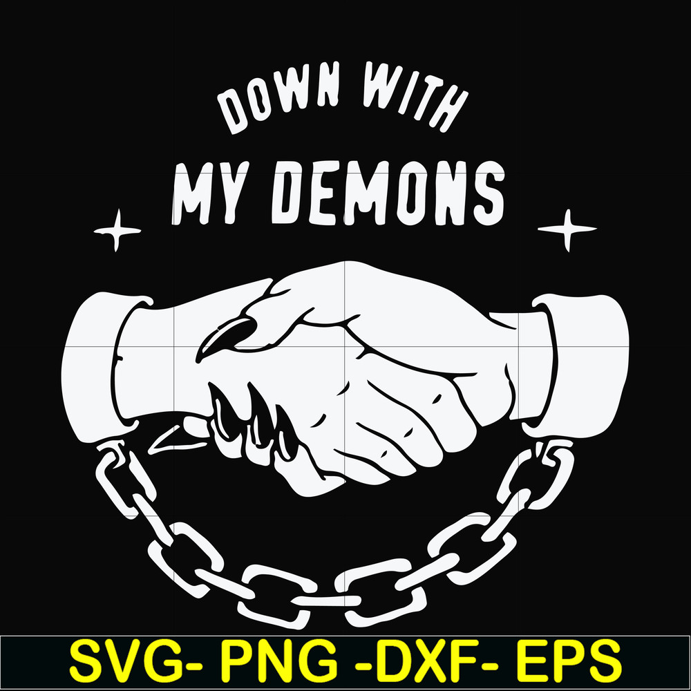 FN000697-Down with my Demons svg, png, dxf, eps file FN000697.jpg