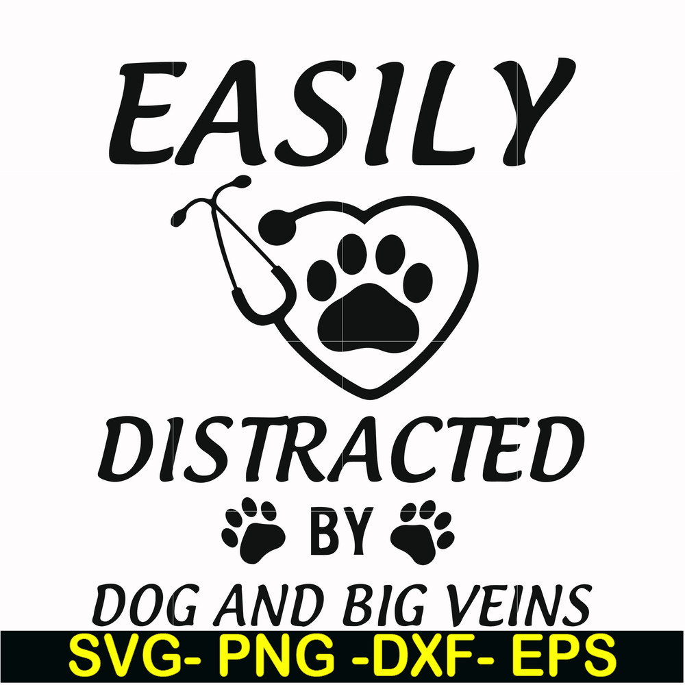 FN000958-Easily distracted by dog and big veins svg, png, dxf, eps file FN000958.jpg