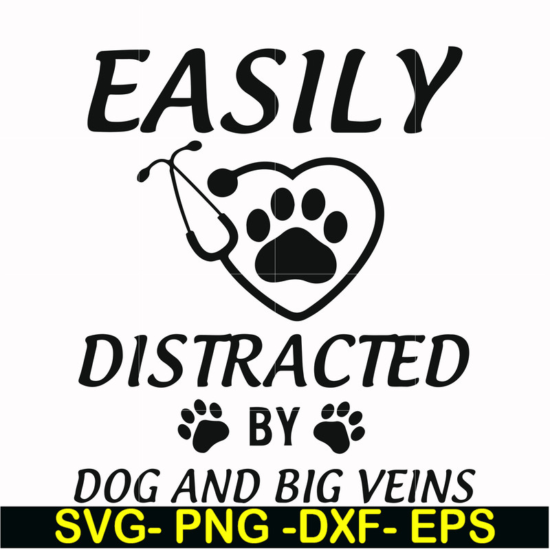 FN000958-Easily distracted by dog and big veins svg, png, dxf, eps file FN000958.jpg