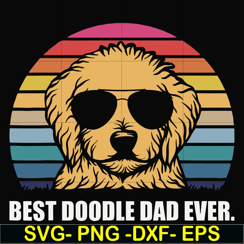 FN000966-Best doodle dad ever svg, png, dxf, eps file FN000966.jpg