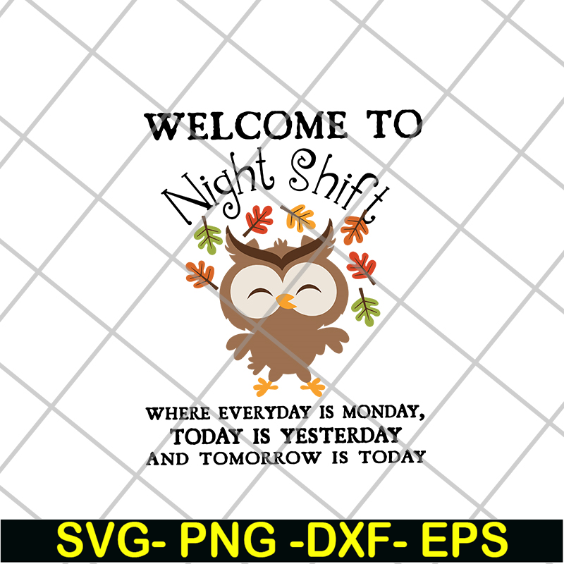 FN11062126-Owl Welcome to night svg, png, dxf, eps digital file FN11062126.jpg