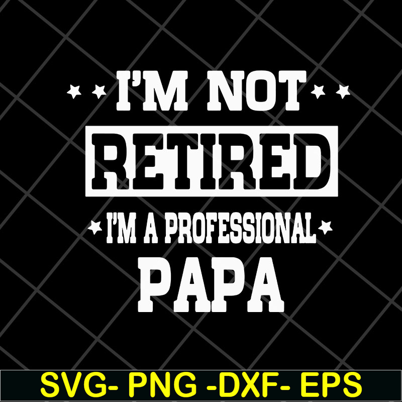 FTD04052112-Im not retired im a professional papa svg, Fathers day svg, png, dxf, eps digital file FTD04052112.jpg