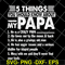 FTD09062107-5 things you should know about my Papa svg, png, dxf, eps digital file FTD09062107.jpg