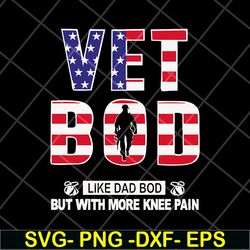 vet bod svg, like dad bod but with more knee pain svg