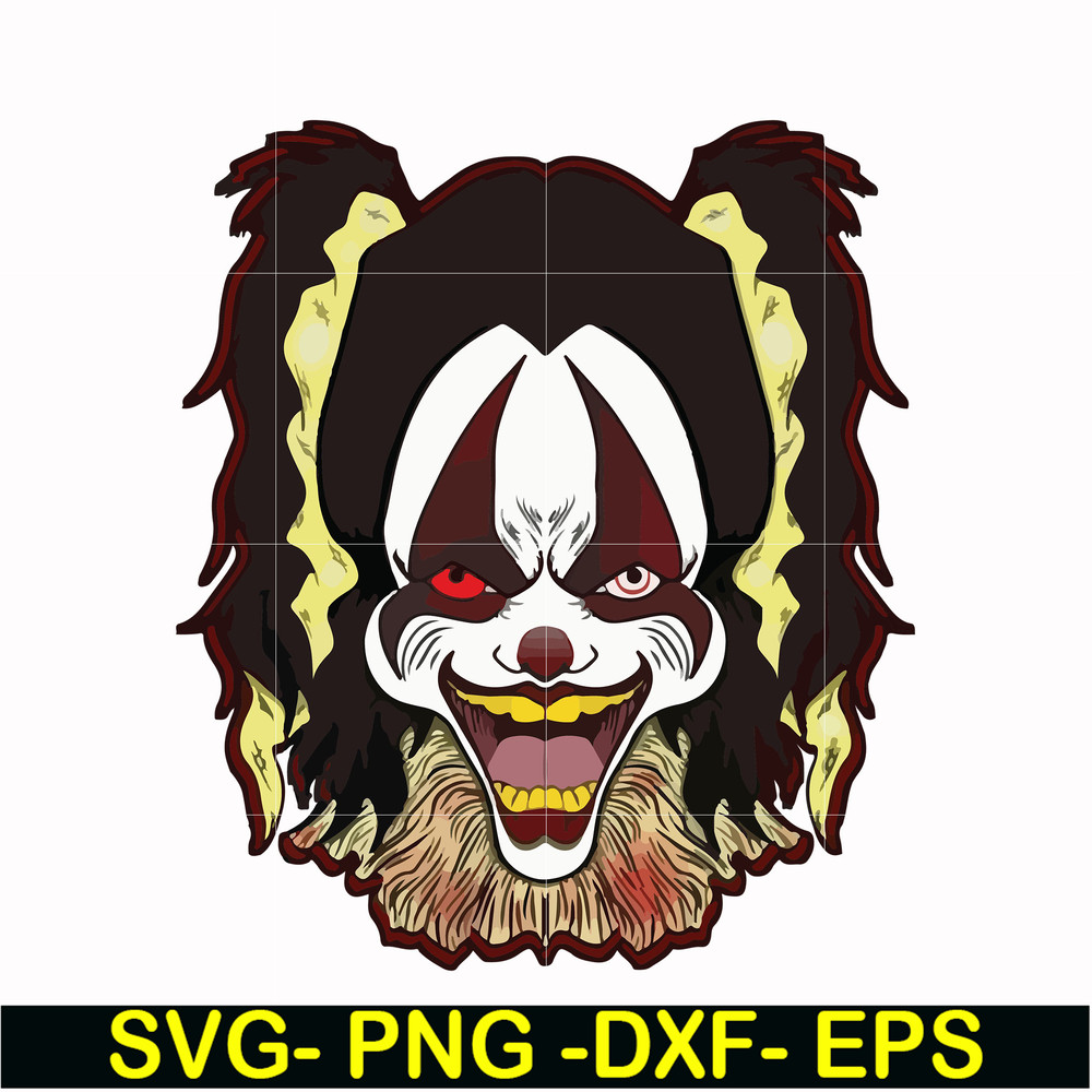 HLW0016-Clown svg, halloween svg, png, dxf, eps digital file HLW0016.jpg