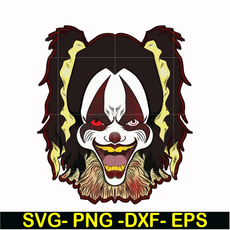 HLW0016-Clown svg, halloween svg, png, dxf, eps digital file HLW0016.jpg