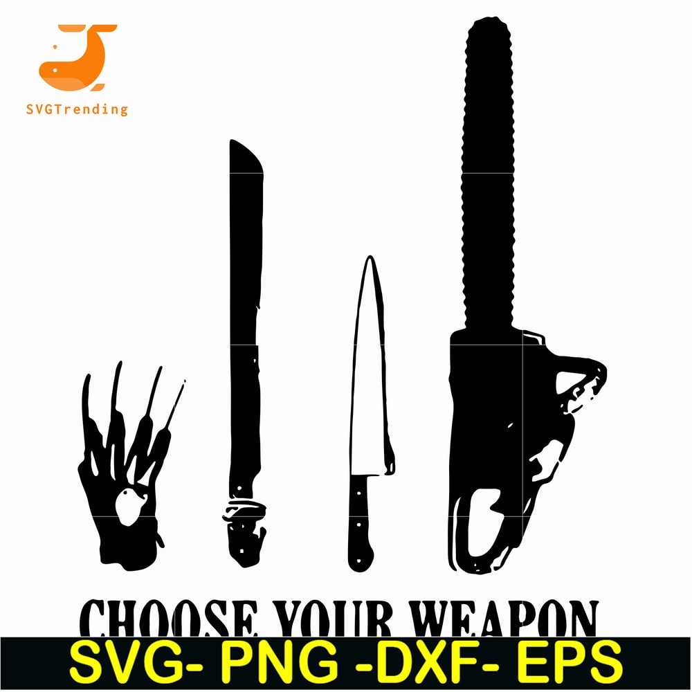HLW0110-choose your weapon svg, png, dxf, eps digital file HLW0110.jpg