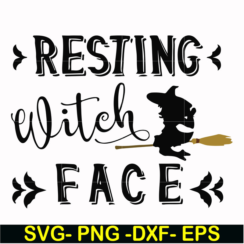HLW24072022-Resting witch face svg, halloween svg, png, dxf, eps digital file HLW24072022.jpg