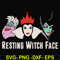 HLW24072024-Resting witch face svg, halloween svg, png, dxf, eps digital file HLW24072024.jpg