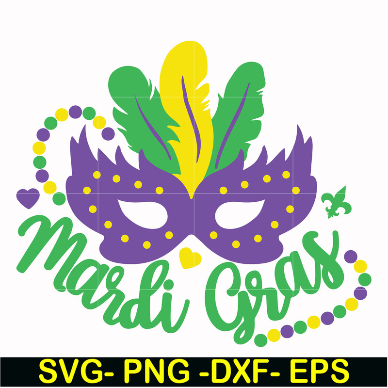 MAG0001-Mardi gras svg, png, dxf, eps file MAG0001.jpg