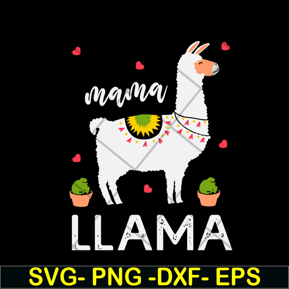 MTD02042123-Mama llama svg, Mother's day svg, eps, png, dxf digital file MTD02042123.jpg