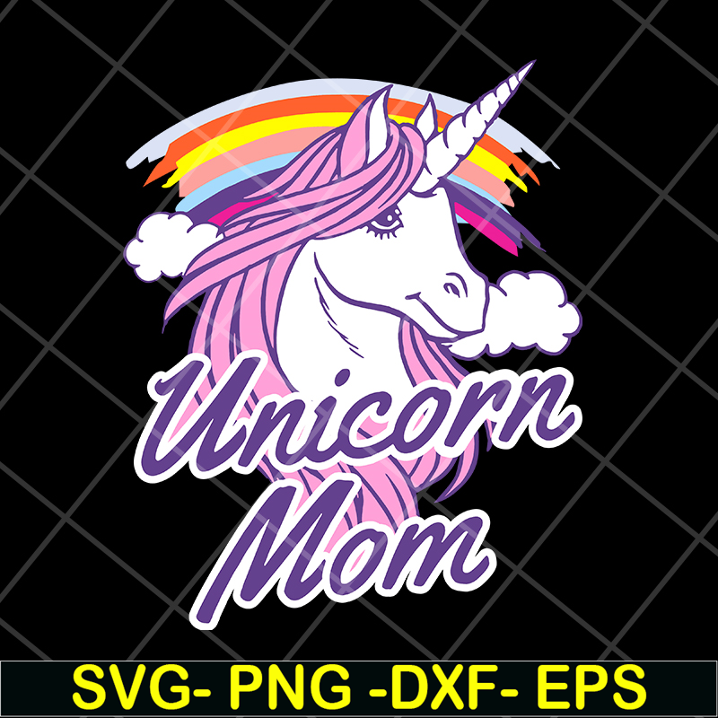 MTD04042103-Unicorn Mom svg, Mother's day svg, eps, png, dxf digital file MTD04042103.jpg