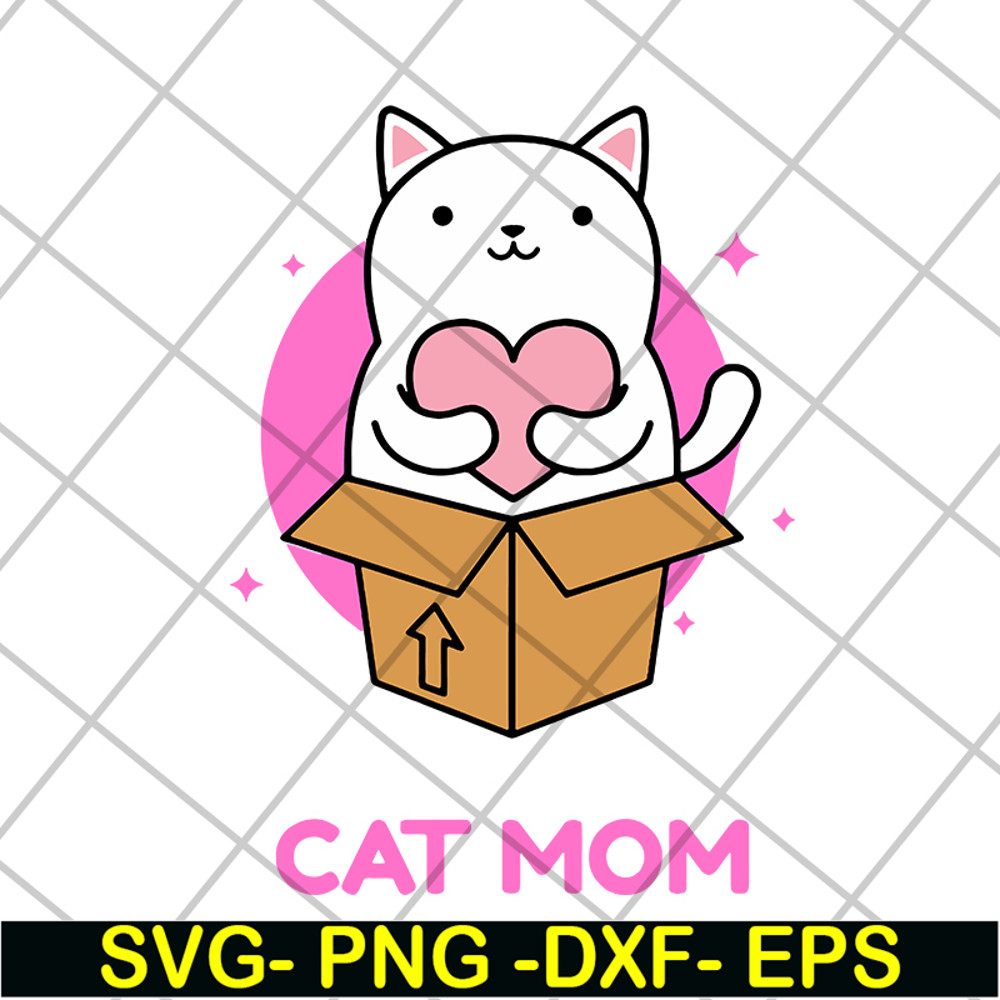 MTD04042109-Cat mom svg, Mother's day svg, eps, png, dxf digital file MTD04042109.jpg