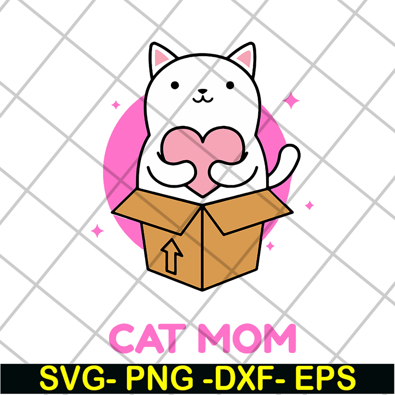 MTD04042109-Cat mom svg, Mother's day svg, eps, png, dxf digital file MTD04042109.jpg