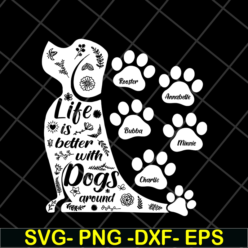 MTD08042105-life a with dogs svg, Mother's day svg, eps, png, dxf digital file MTD08042105.jpg