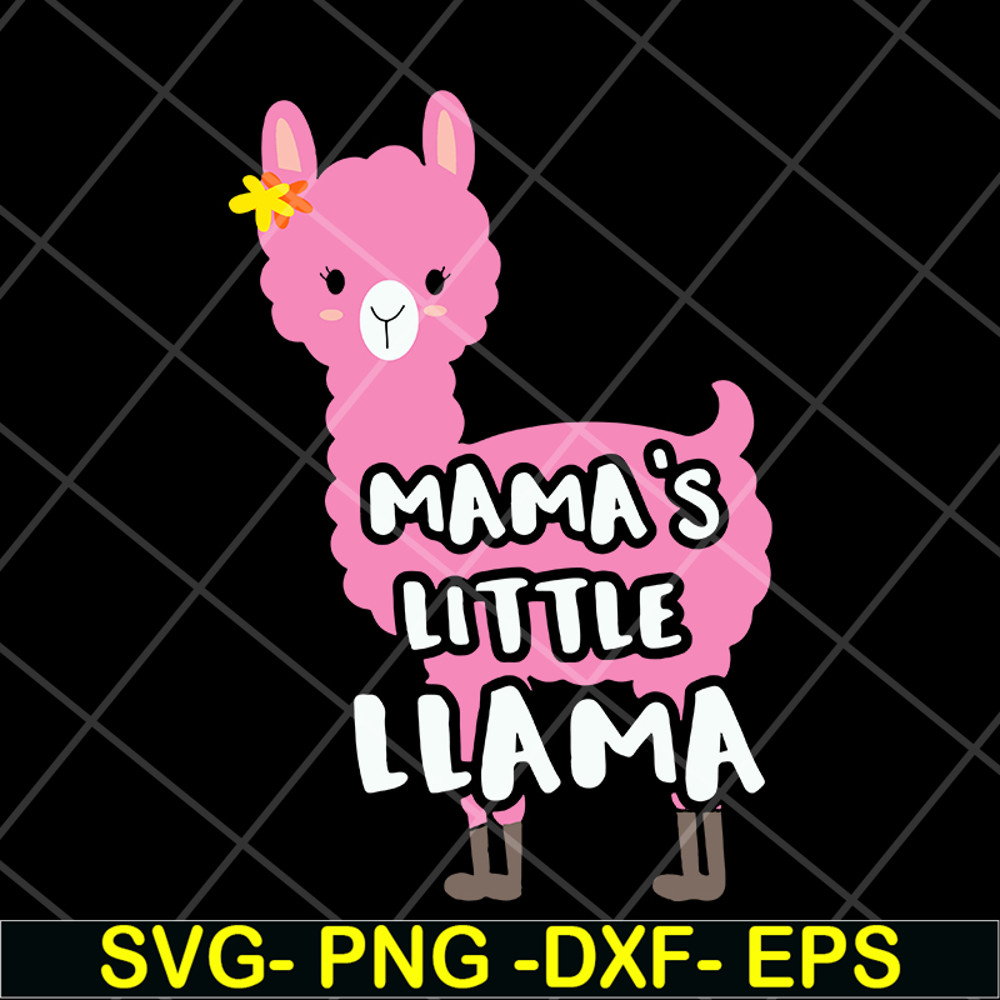 MTD13042105-mama's little llama svg, Mother's day svg, eps, png, dxf digital file MTD13042105.jpg