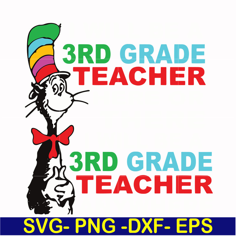 DR00033-3rd grade teacher svg, png, dxf, eps file DR00033.jpg