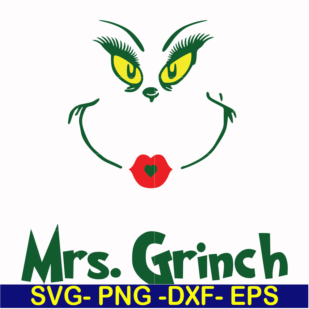 DR00039-Mrs. Grinch svg, png, dxf, eps file DR00039.jpg
