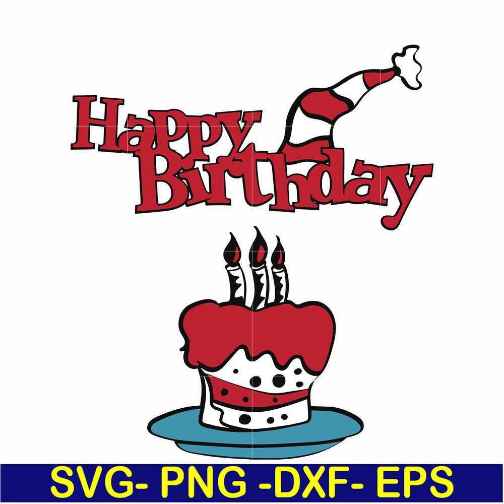 DR00045-Happy birthday svg, png, dxf, eps file DR00045.jpg