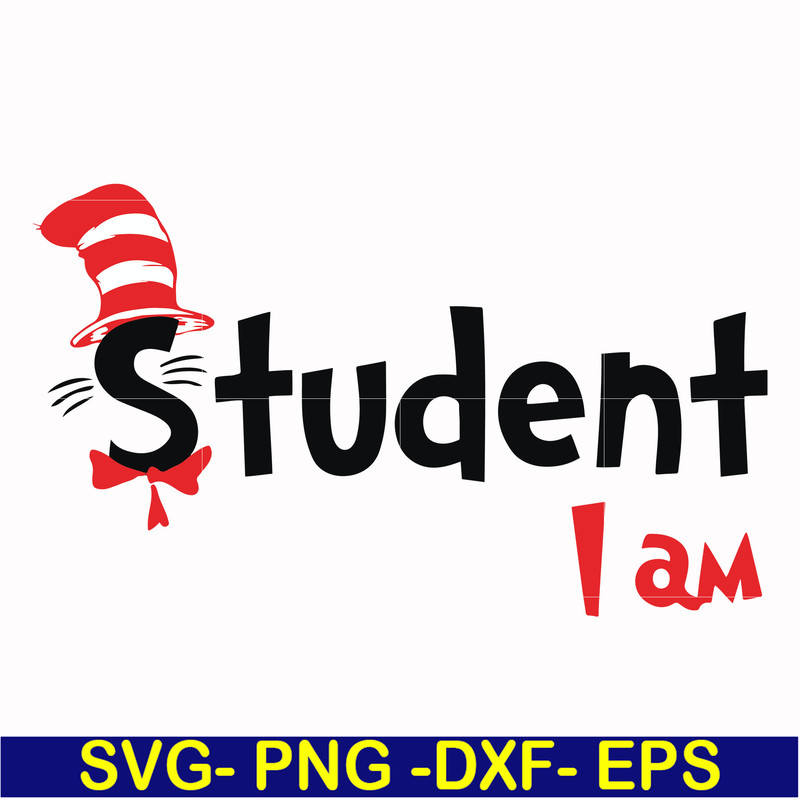 DR00058-Student I am svg, png, dxf, eps file DR00058.jpg