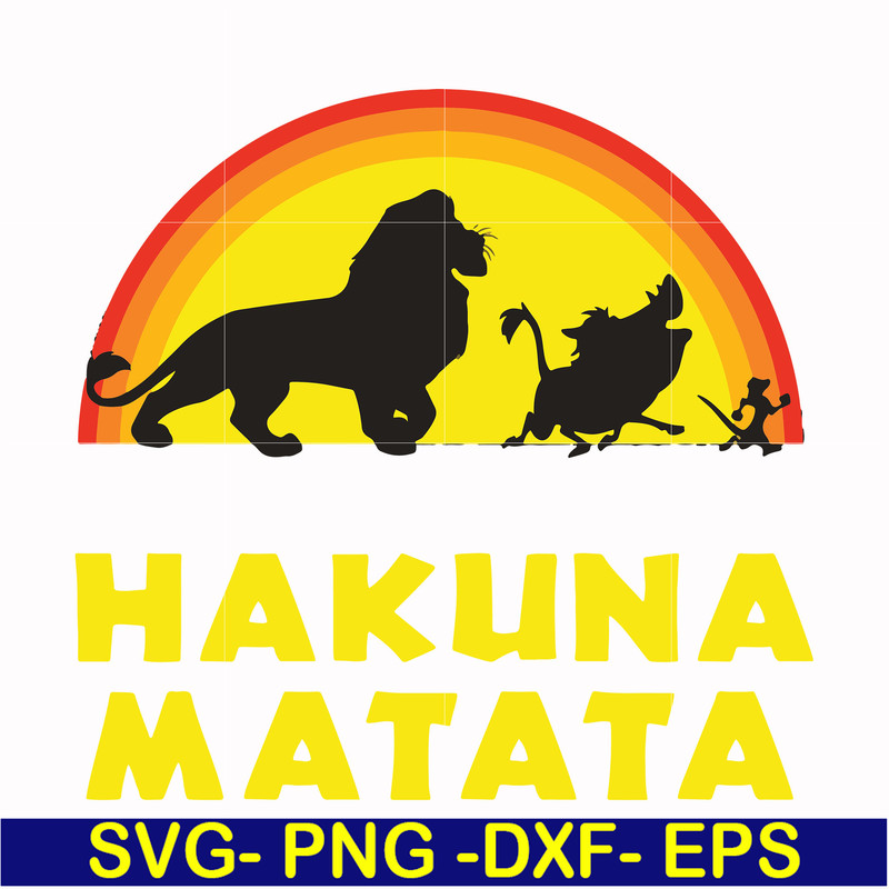 FN000158-Hakuna Matata svg, png, dxf, eps file FN000158.jpg