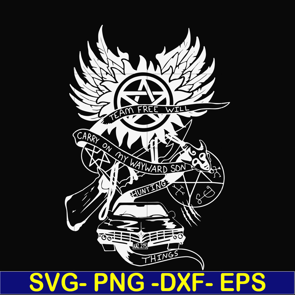 FN000268-Carry on my wayward son svg, png, dxf, eps file FN000268.jpg