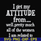 FN000277-I get my attitude from well pretty much all of the women I am related to svg, png, dxf, eps file FN000277.jpg
