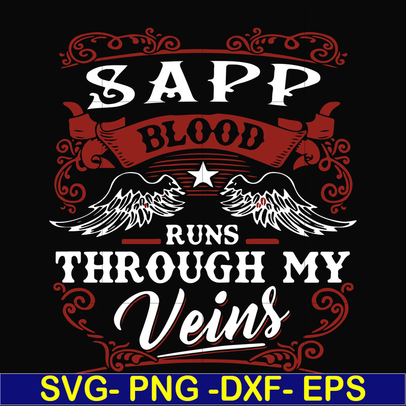 FN000343-SAPP blood runs through my veins svg, png, dxf, eps file FN000343.jpg
