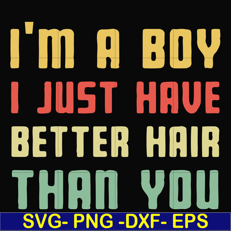 FN000395-I'm a boy I just have better hair than you svg, png, dxf, eps file FN000395.jpg