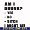 FN000482-Am I drunk yes no bitch I might be svg, png, dxf, eps file FN000482.jpg