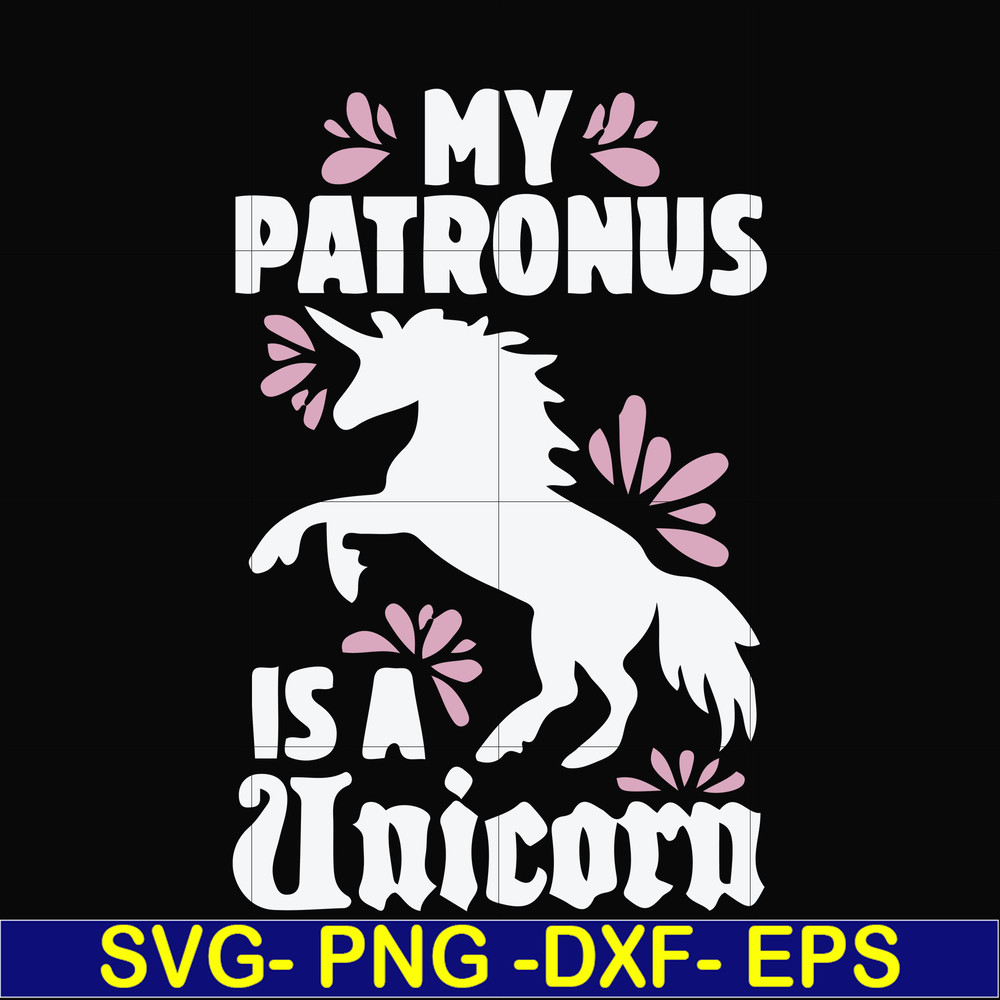 FN000569-My patronus is a Unicorn svg, png, dxf, eps file FN000569.jpg