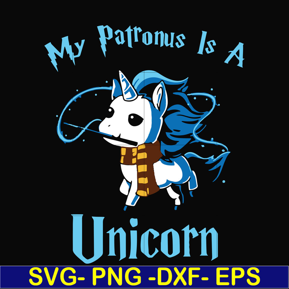 FN000571-My patronus is a Unicorn svg, png, dxf, eps file FN000571.jpg