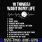 FN000623-10 things I want in my life svg, png, dxf, eps file FN000623.jpg