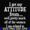 FN00077-I get my attitude from well pretty much all of the women I am related to svg, png, dxf, eps file FN00077.jpg