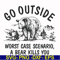 FN000874-Go outside worst case scenario a bear kills you svg, png, dxf, eps file FN000874.jpg