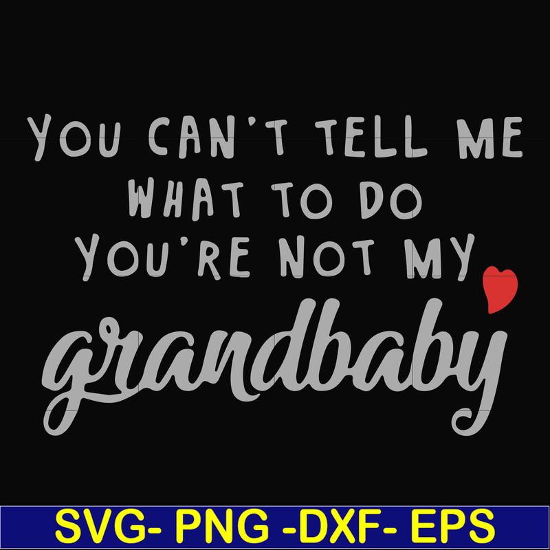 FN000935-You can't tell me want to do you're not my grandbaby svg, png, dxf, eps file FN000935.jpg