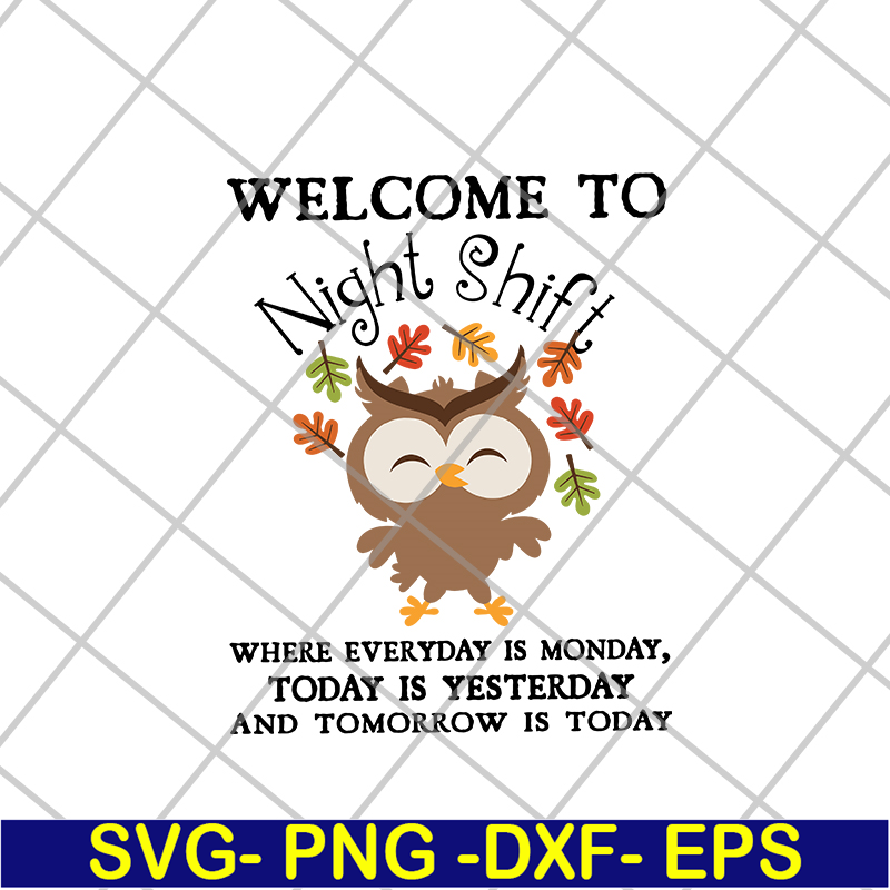 FN11062126-Owl Welcome to night svg, png, dxf, eps digital file FN11062126.jpg