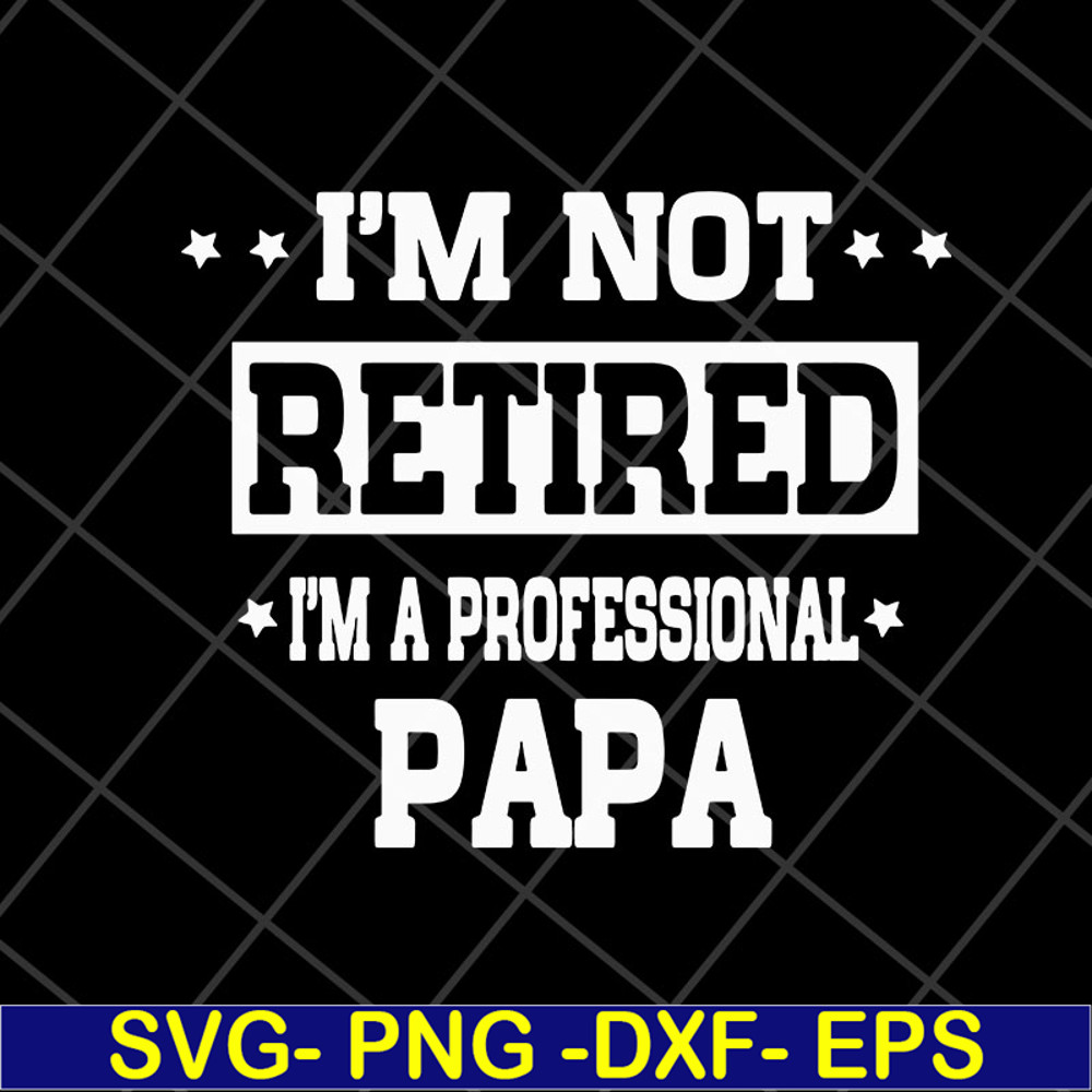FTD04052112-Im not retired im a professional papa svg, Fathers day svg, png, dxf, eps digital file FTD04052112.jpg