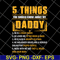 FTD09062116-5 Things You Should Know About My Daddy Father’s Day svg, png, dxf, eps digital file FTD09062116.jpg