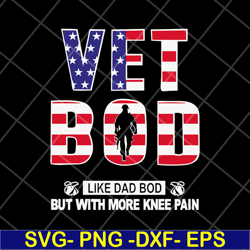 vet bod svg, like dad bod but with more knee pain svg
